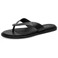 Tamaris Damen Zehentrenner Pantolette flach, schwarz, 39 EU