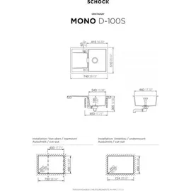 Schock Mono D-100S Einbau Stone + Excenterbetätigung