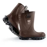 Riglite X Halbhohe leichte Sicherheitsstiefel für Herren und Damen mit Stahlkappe und Stahlsohle, rutschfeste Arbeitsstiefel für Landwirtschaft und Industrie, isolierend, ölbeständig, braun, EU 40 - 40 EU