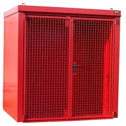 BAUER Südlohn Gasflaschen Container TYP GFC-B, Feuerrot, 35 x Ø 230 mm