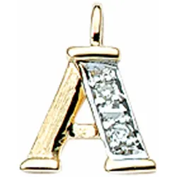 Buchstaben-Anhänger ADELIA ́S "585 Gold Buchstabenanhänger mit Diamant", gold, Schmuckanhänger, Damen, Damen, 0,02 ct VVS = sehr sehr kleine Einschlüsse A, Gelbgold 585, mit Diamant Goldschmuck für Damen & Herren