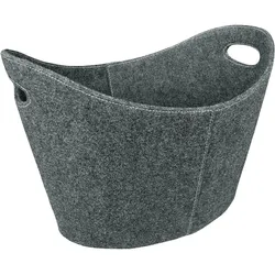 Filzkorb grau oval - grau