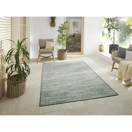 ELLE Decoration In -und Outdoor Mèlange - Flachgewebe Wendeteppich modernes Design meliert robust pflegeleicht wasseranweisend Balkon Terrasse Garten Wohnzimmer Büro Schlafzimmer- Grün, 120x170