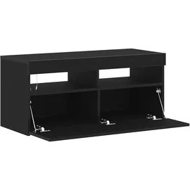 vidaXL TV-Schränk Schwarz 90 x 35 x 40 cm Holzwerkstoff