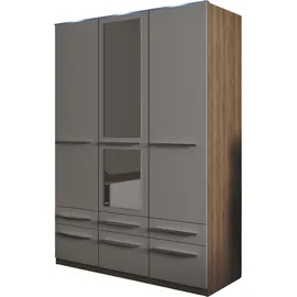 Priess Kleiderschrank PRIESS "Schrank Garderobe Wäscheschrank Barcelona in 5 Breiten", weiß (eichefarben artisan, weiß), B:140cm H:193cm T:54cm, Holzwerkstoff, Schränke, Kleiderschrank, viel Stauraum, geräumige Schubkästen, mit Spiegel, MADE IN GERMANY