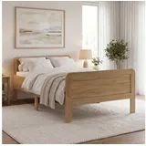 Homestyle4u Komfortbett 120 x 200 cm Braun/Weiß