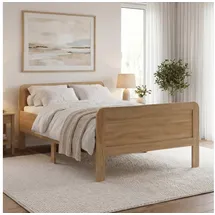 Homestyle4u Komfortbett 120 x 200 cm Braun/Weiß