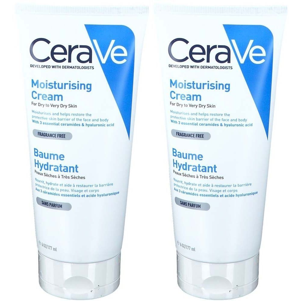 CeraVe Baume Hydratant visage et corps pour les peaux sèches à très sèches 177ml 2x177 ml crème