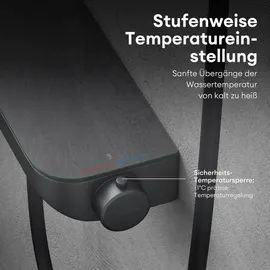 mai & mai Thermostat Badewannenarmatur Matt Schwarz