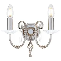 Elstead Lighting Wandleuchte E14 2-flammig, AG2-POL-NICKEL,