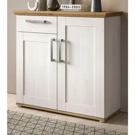 inn.furn Sideboard 95 x 92 cm Weiß / Naturbelassen
