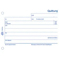 AVERY ZWECKFORM Quittung Recycling A6quer 100BL 1255
