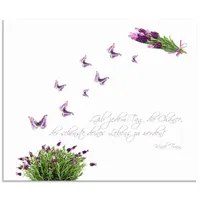 ARTland »Lila Schmetterlinge an Lavendel«, (1 tlg.), Alu Spritzschutz
