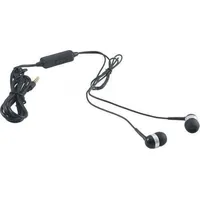 SYSTEM-S Stereo In Ear Kopfhörer 3.5 mm Klinke AUX Lautstärkeregler in Schwarz - Schwarz