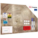 ALLboards Magnettafel 90 x 60 cm Braun