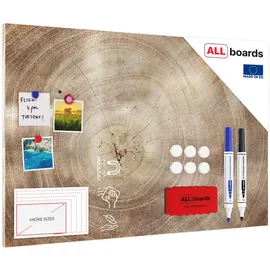 ALLboards Magnettafel 90 x 60 cm Braun