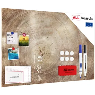 ALLboards Magnettafel 90 x 60 cm Braun
