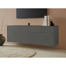 LeGer Home by Lena Gercke Lowboard »Essentials«, Breite: 167 cm, MDF lackiert, Push-to-open-Funktion, grau