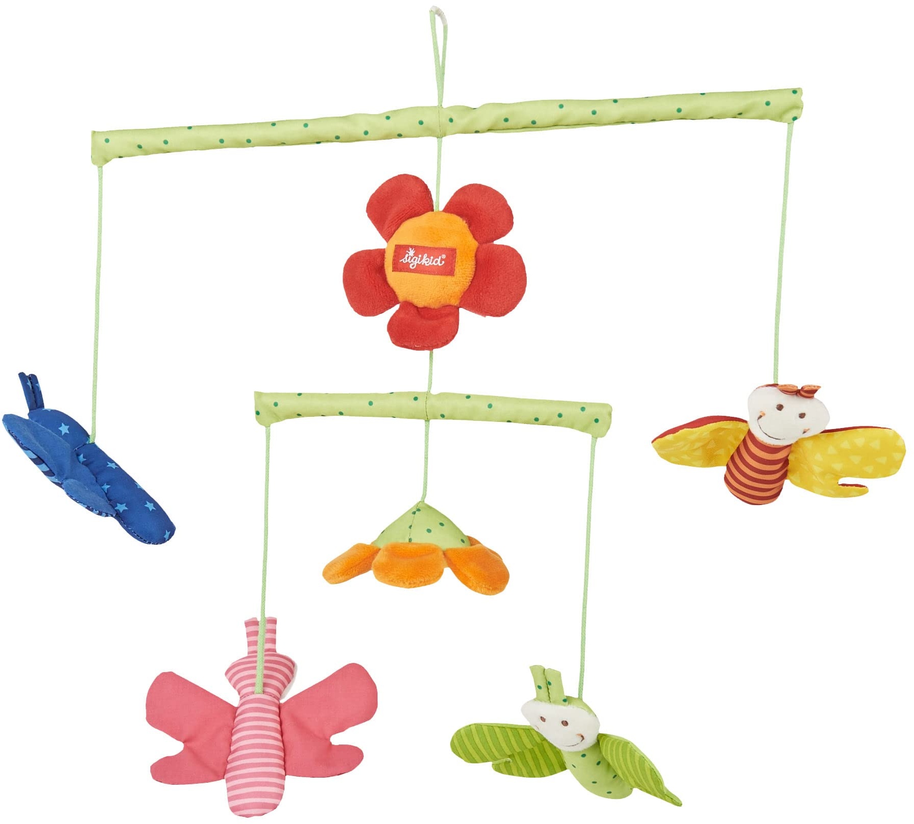 SIGIKID 49421 Mobile Wiese Baby Activity Spielzeug Mädchen und Jungen Babyspielzeug empfohlen ab Geburt mehrfarbig, 26x32 cm
