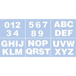 buttinette Schablone "Alphabet und Zahlen", 20 x 15 cm