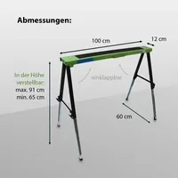Trutzholm 4x Arbeitsböcke klappbar höhenverstellbar bis 91 cm Unterstellböcke