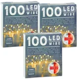 Cepewa LED Lichterkette 100 LED 10 m warmweiß