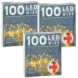 Cepewa LED Lichterkette 100 LED 10 m warmweiß
