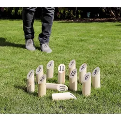 Haushalt International HI 66144 Finn Kubb Outdoor Spiel Geschicklichkeitsspiel aus Holz