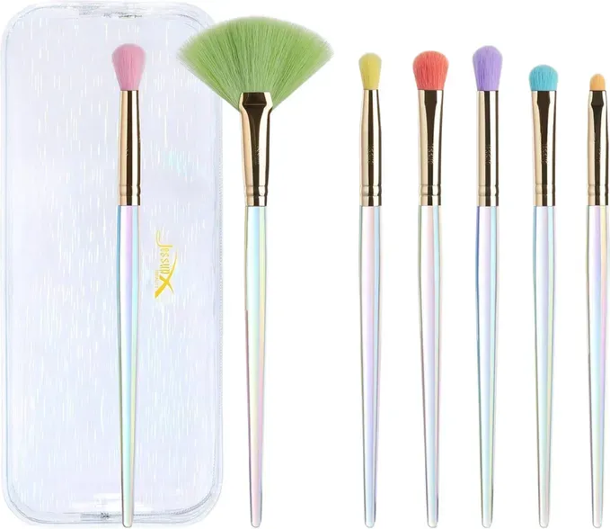Jessup Farbenfrohes Make-up-Set mit 7 Lidschattenpinseln