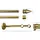 GARESA Gardinenstange GARESA "SPYRNA", gold (mattgoldfarben), L:250cm Ø:16mm, Holzwerkstoff, Metall, Gardinenstangen, Vorhanggarnitur, verlängerbar, Spitze, ohne Ringe