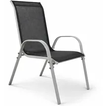Mojawo Stapelstuhl 53 x 73 x 92 cm schwarz/silber