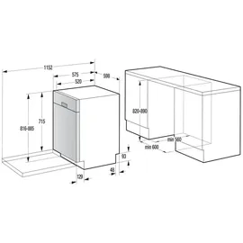 Gorenje GU642C90W Geschirrspüler (Unterbaugerät, 600 mm)