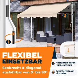 Kesser Klemmmarkise 300 cm beige