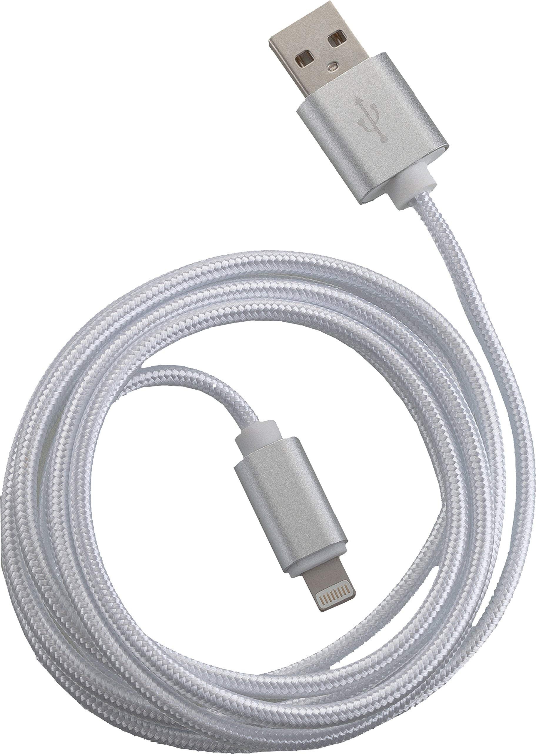 PETER JÄCKEL Fashion 1,5m USB Data Cable White für Apple Lightning mit Sync- und Ladefunktion