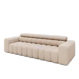 Livora Couch Polyester 3-Sitzer Beige