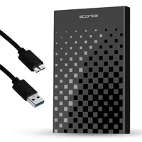 Storite Externe Festplatte, 500 GB, USB 3.0, tragbar, leicht, Plug & Play, Datensicherungsspeicher für Laptop, PC, Mac, Gaming und Desktop