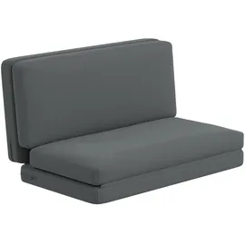 Homcom Bodensessel 3-in-1 Polyester 138 x 60 x 270 cm Dunkelgrau