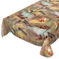 ANRO Wachstuch Tischdecke abwaschbar Wachstuchtischdecke Wachstischdecke Jagt Wild Jäger