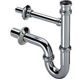 Viega Röhrengeruchsverschluss, Leckwasseranschluss 11/4", verchromt, mit geradem Einlauf