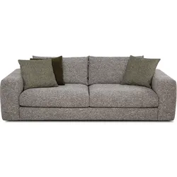 Big-Sofa DESIGNWERK "Parma, anspruchsvolles Design und toller Sitzkomfort" Sofas Gr. B/H/T: 254 cm x 87 cm x 122 cm, Flachgewebe, grau XXL Sofas