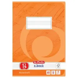 HERLITZ 3321403 Notenheft A5 8 Blatt Lineatur 14 FSC Mix