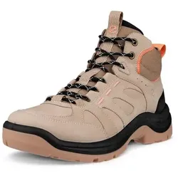 ECCO Wanderschuhe Offroad (Nubukleder, wasserdicht) nudebraun/korallrot Damen