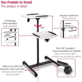 Hama Beamertisch mit 2 Ebenen 77510