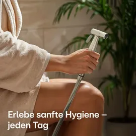 Praknu Handbrause - Duschkopf mit Halterung - Inkl. 2 Dichtungen - Rostfrei - Einfache Montage - Intimdusche - WC Brause Set