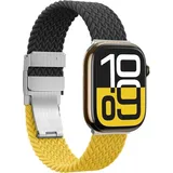 AMAZINGthing Blend Band Set für Apple Watch - 2er Pack, MagniFit? Technologie, Gelb-Schwarz und Schwarz, Kompatibel mit 45/46/49 mm Modellen