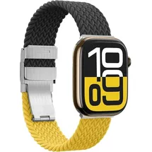 AMAZINGthing Blend Band Set für Apple Watch - 2er Pack, MagniFit? Technologie, Gelb-Schwarz und Schwarz, Kompatibel mit 45/46/49 mm Modellen