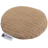 Medi Partners Kirschkernkissen Mikrowelle für Babys 180g rund 15cm Körnerkissen Wärmekissen 100% Baumwolle Öko Natur - Kirschkernkissen Wärme + Kältetherapie Massagetherapie (Braun Waffel)