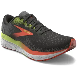 Brooks Ghost 16 Herren Black/Mandarin Red/Green 44,5
