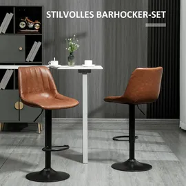 Homcom Barhocker 43 x 49,5 x 91-111 cm Braun