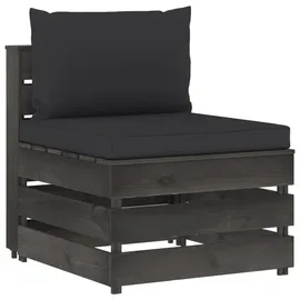 vidaXL Modulares Mittelsofa grau/schwarz
